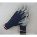 13G Polyester Liner Double Blue PU Arbeitshandschuh